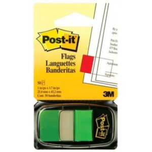 BANDERITAS VERDE 680-3 2.5X4.3CM C/50 POST-IT