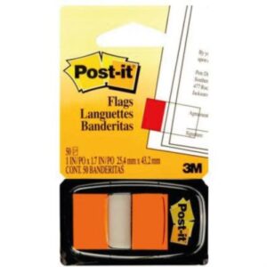 BANDERITAS NARANJA 680-4 2.5X4.3CM C/50 POST-IT
