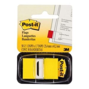 BANDERITAS AMARILLO 680-YW2 2.5X4.3CM C/50 C/2 POST-IT