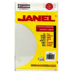 ETIQUETAS ADHES SOBRE 04 C/2520 08X20MM BCO JANEL