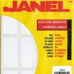 ETIQUETAS ADHES SOBRE 24 C/240 32X64MM BCO JANEL