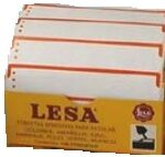 ETIQUETAS ADHESIVAS CAJA C/100 P/LEGAJO NARANJA LE