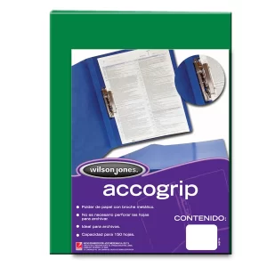 CARPETA ACCOGRIP P4780 OFICIO VDE OBSCURO C/4 ACCO