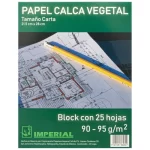 BLOCK PAPEL VEGETAL CTA 95GR C/25 IMPERIAL