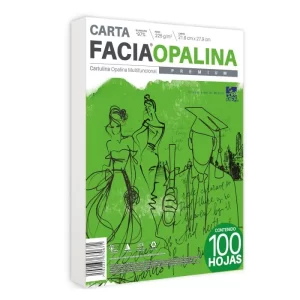 CARTULINA OPALINA CTA C/100 BLANCO 225GR FACIA