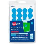 ETIQUETA REDONDA 3/4" 2103 AZ CLARO C/1008 AVERY