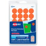ETIQUETA REDONDA 3/4" 2106 NARANJA C/1008 AVERY