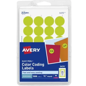 ETIQUETA REDONDA 3/4" T5470 ALLO NEON AVERY