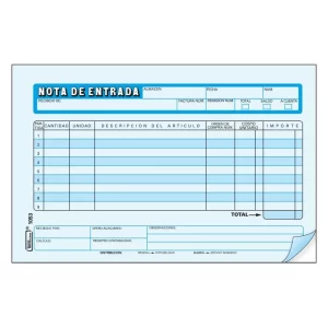 BLOCK NOTA ENTRADA DUP 1053 1/2 CTA C/3 PRINTAFORM