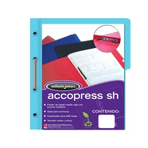 CARPETA ACCOPRESS M/C P4564 OFICIO AZUL CLARO C/10 ACCO