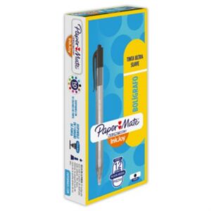 BOLIGRAFO KILOMETRICO 100RT RETR P/M 1.0MM NEGRO C/12 PAPER MATE