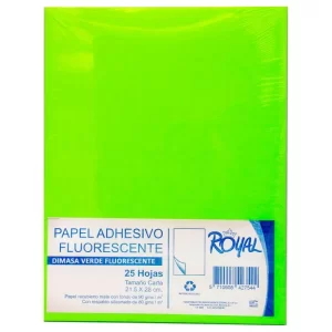ADHESIVO FLUOR VERDE CARTA C/25 DIMASA