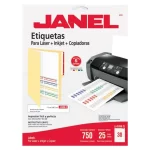 ETIQUETA LAS/INK BCO J5266 17 X 87MM 25H/750 JANEL