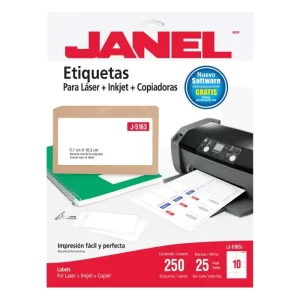 ETIQUETA LAS/INK BCO J5163 2 X 4" 25H/250 JANEL