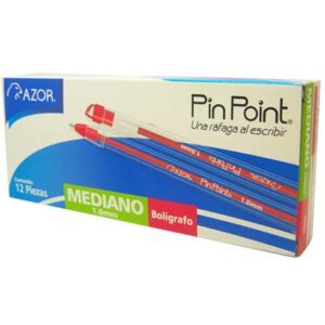 BOLIGRAFO PIN POINT P/M 1.0MM ROJO C/12 6830RO AZOR