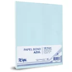 PAPEL BOND CARTA AZUL PASTEL C/100 ROYAL