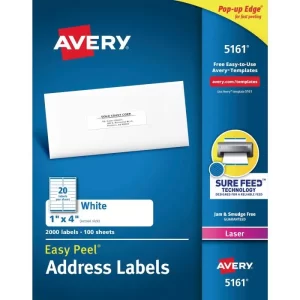 ETIQUETA LASER BCO 5161 1 X 4" C/2000 AVERY
