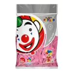 GLOBO METALICO BOLSA C/50 #9 ROSA PAYASO