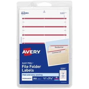 ETIQUETA P/ FOLDER ROJO 5201 C/203 AVERY