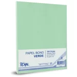 PAPEL BOND CARTA VERDE PASTEL C/100 ROYAL