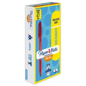 BOLIGRAFO KILOMETRICO 100 P/F 0.7MM ROJO C/12 1903862 PAPER MATE