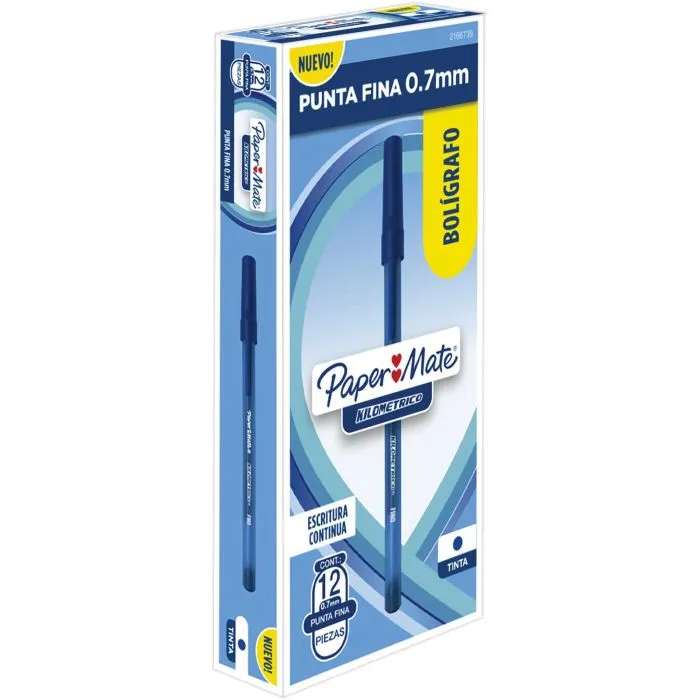 BOLIGRAFO KILOMETRICO ECON P/F AZUL 2166739 C/12 PAPER MATE