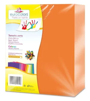 PAPEL BOND CTA C/500 EC1048 NARANJA EUROCOLORS