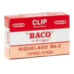 CLIP STANDAR C/100 2 NIQUELADO BACO