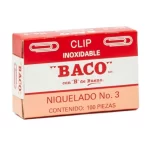 CLIP STANDAR C/100 3 NIQUELADO BACO