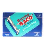 BROCHES CAJA C/50 7 CMS B172 AZUL BACO