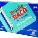 BROCHES CAJA C/50 8 CMS 182 AZUL BACO