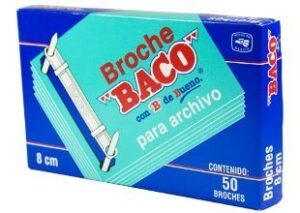 BROCHES CAJA C/50 8 CMS 182 AZUL BACO