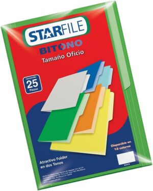 FOLDER BITONO OFI PH0071 VERDE C/25 STARFILE