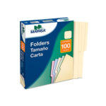 FOLDER CARTA CREMA C/100 PC0001 MAPASA