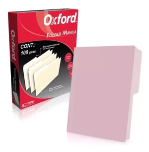 FOLDER OFICIO ROSA C/100 OXFORD