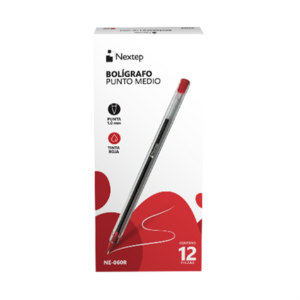 BOLIGRAFO 1000 P/M 1.0MM ROJO NE-060R NEXTEP CAJA/12